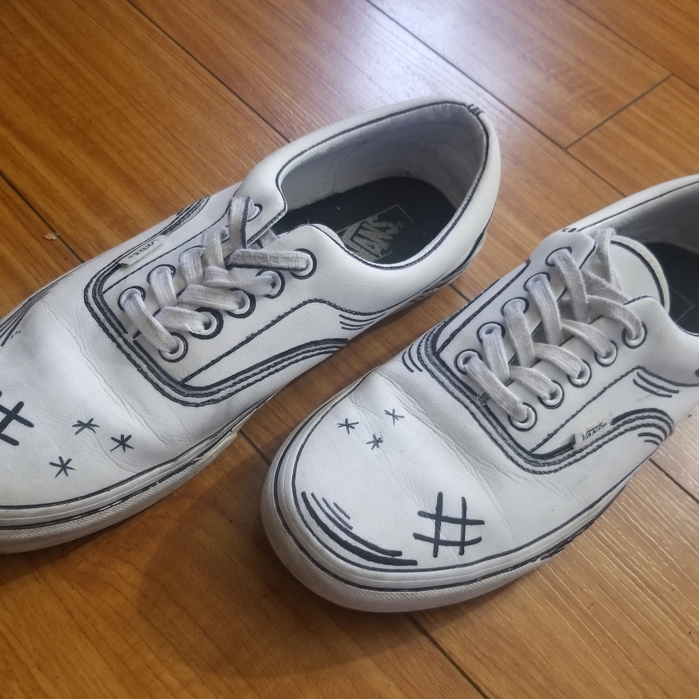 Vans Sz.11 Cartoon Custom Leather